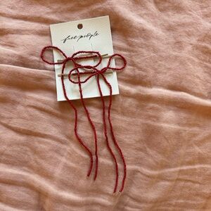 Free people beaded bow hair barrette